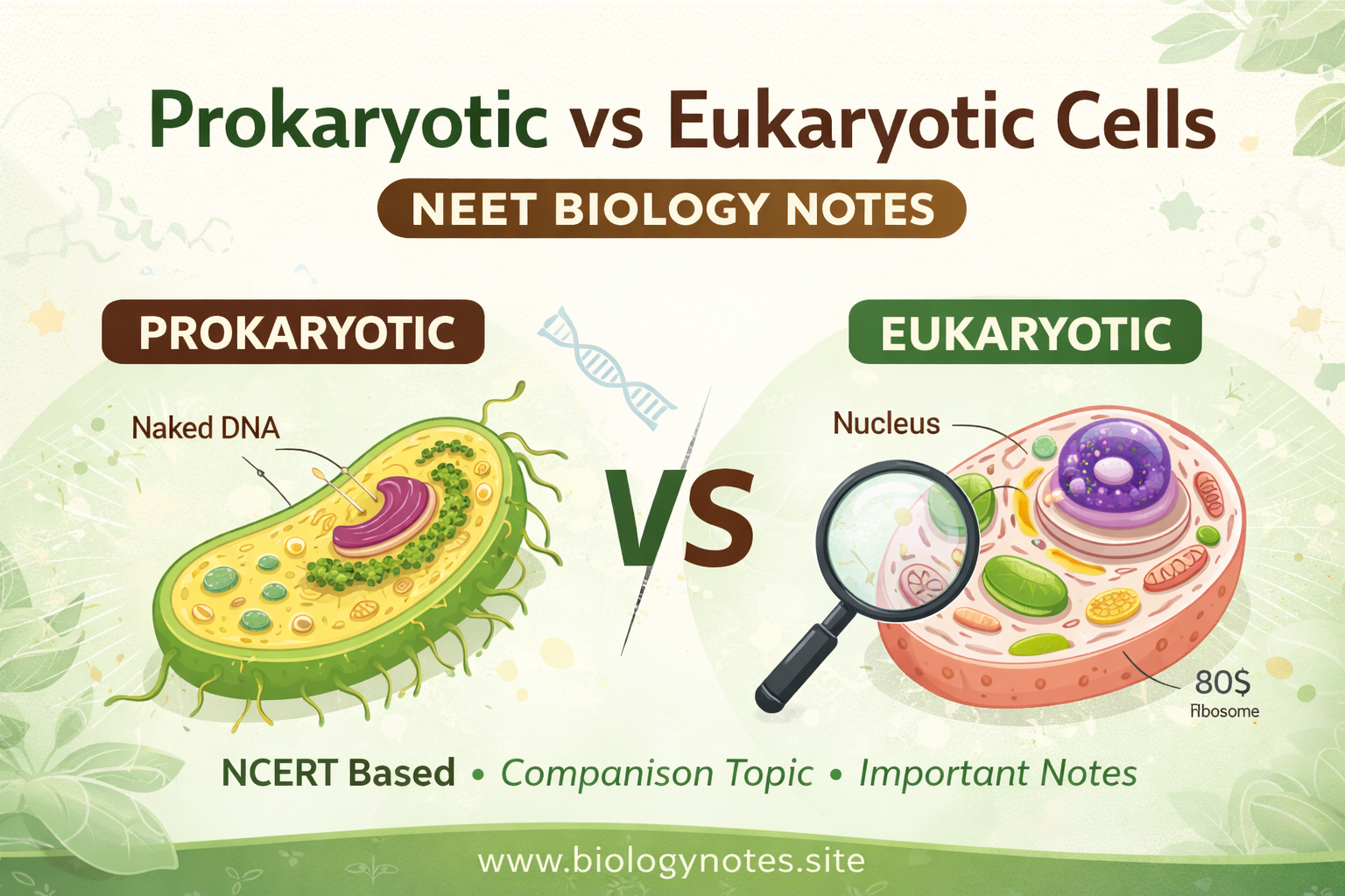 Prokaryotic vs Eukaryotic Cells – NEET Biology Notes