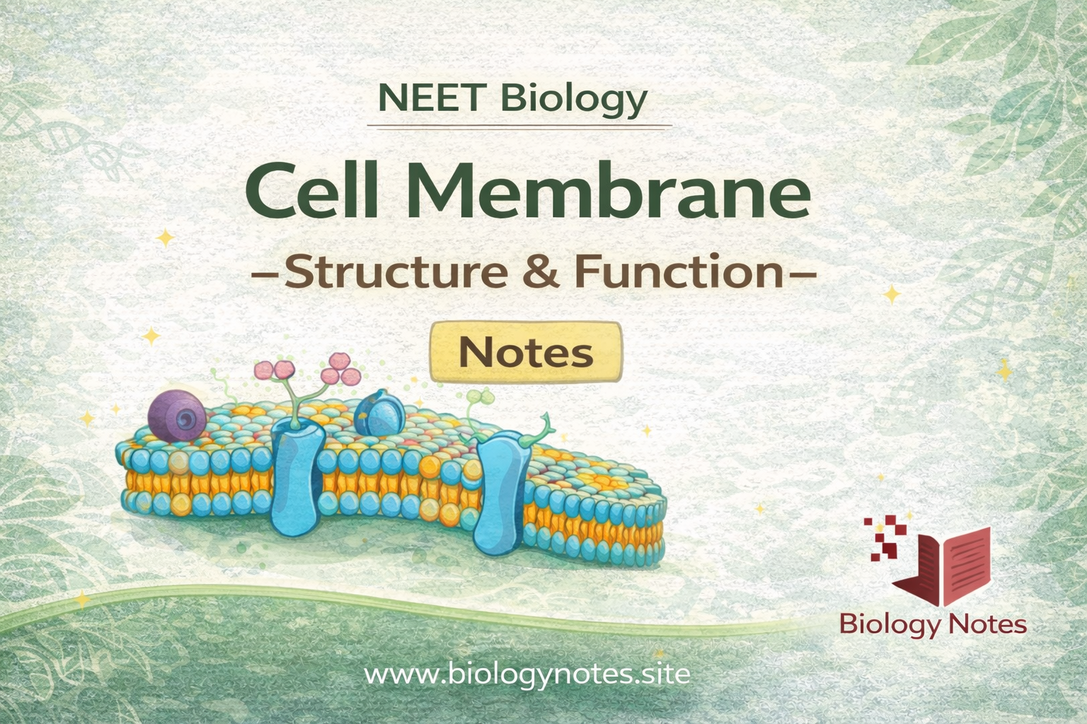 Cell membrane structure and fluid mosaic model NEET biology